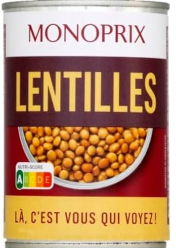 Monoprix Lentilles préparées - La conserve de 500g