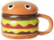 KUKUUU Tasses Tasses À Café Et À Thé 300ml Creative Burger Tasse En Céramique Avec Couvercle Mignon Grande Capacité Petit Déjeuner Café Lait Tasse