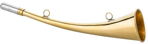 Signalhorn Jagdhorn Rufhorn Nebelhorn 12cm 16cm 22cm 25cm 31cm Jagd Boot aus Messing, poliert, Golden (31 cm)