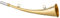 Signalhorn Jagdhorn Rufhorn Nebelhorn 12cm 16cm 22cm 25cm 31cm Jagd Boot aus Messing, poliert, Golden (31 cm)