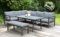 BELLAVISTA Lounge Maia - Gartenmöbel-Lounge - Möbelset für den Außenbereich - Stellmaß der Sofas 193 x 260cm - pulverbeschichtete Alurahmen - anthrazit - 4 teilig - mit Sitz- und Rückenkissen