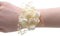 FDCGAS Fleurs de Poignet - 1 pcs Boutonniere Mariage Blanc Boutonniere Bracelets pour Mariage, Prom Rose Wrist Corsage Bracelet Corsage pour Femme, Fille, mariée, Demoiselle d'honneur