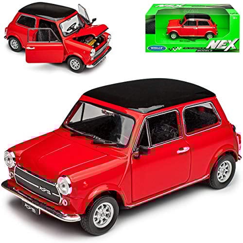 Welly Mini Cooper Ur Modell Rot Schwarz 1959-2000 1/24 Modell Auto