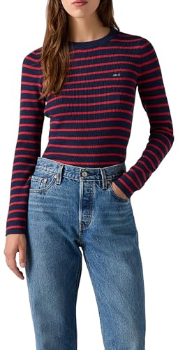 Levi's Rib Crew Sweater Parisienne Stripe Navy