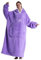 Ancokig Übergroße tragbare Decke für Damen und Herren, Dicker Warmer Kapuzenpullover mit Riesentasche, super gemütlicher Riesen-Decken-Hoodie für Teenager (Lila)