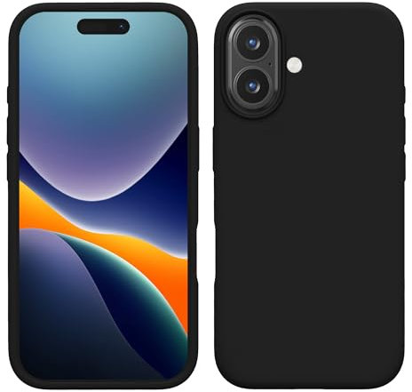 kwmobile Case Compatible with Apple iPhone 16 Case - TPU Silicone Phone Cover with Soft Finish - Black