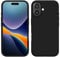 kwmobile Case Compatible with Apple iPhone 16 Case - TPU Silicone Phone Cover with Soft Finish - Black