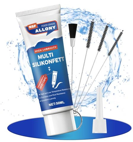 ALLONY 50 ml Grasso Bianco al Litio, Grasso per Rubinetti, Grasso al Silicone, Adatto per Grasso di Uso Generale per Macchine da Caffè, Guarnizioni, O-Ring ecc