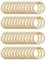 50 Stück Runde Karabiner Schlüsselanhänger, 23.5mm Schlüsselring Feder-O-Ringe, Spaltring Druckknopf Clip für Schlüsselring Tasche, Geldbörse,Zubehör Karabinerhaken (50, helles Gold)