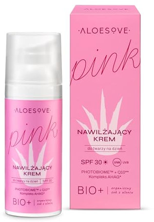 ALOESOVE Feuchtigkeitsspendende Gesichtscreme mit SPF 30-50 ml – Vegan, Schutz vor UV-Strahlen und Photoxidativem Stress, für alle Hauttypen
