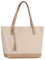 Gabor bags Annett Damen Shopper Umhängetasche Reißverschluss Groß Beige