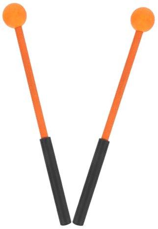 Abaodam Xylophone Bell Mallets Wooden Handle and Rubber Head for Tongue Drum and Marimba
