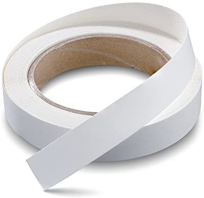 FAKILO Melamin-Kantenband, weißes, vorgeklebtes Furnierkantenband für Schrankreparaturen Möbelrestaurierung (Weiß, 16mm x 8m)