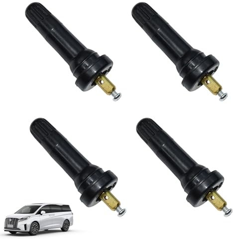 MEKEET 4PCS Tire Pressure Monitoring Valve Durable and Sturdy TPMS Tire Pressure Monitor Valve Stem Repair Kit Practical Tyre Pressure Monitoring Sensor Valve Stem for Car Tire Pressure Monitoring