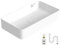 ZLSNOBLE Fregadero Rectangular, Fregadero Cerámico Blanco, Lavabo Cerámico sobre Encimera