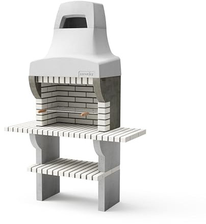 MAESTRO FERRETERO MOVELAR - Barbecue da lavoro con cavalletti laterali Mini Bailen Plus 2 (Beige, Grigio - 145 x 58 x 58 cm) - Uso esterno