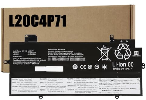 BLESYS L20C4P71 L20M4P71 L20L4P71 L20D4P71 Akku für Lenovo ThinkPad X1 Carbon Gen 9 (20XW) Gen 10 (21CB/21CC) Gen 11 (21HM/21HN) Laptop 15,44V 57Wh