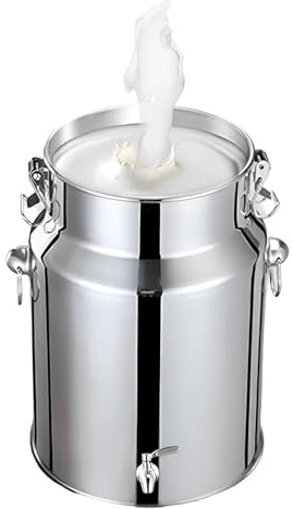 HEYDGBBZ Bidón de Leche Acero Inoxidable, contenedor Agua con Sello Grifo, bidón Transporte, Cubo(14L)