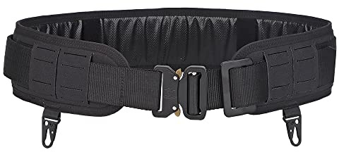 CATNOINU Taktischer Hüftgurt mit Schnellverschluss-Schnalle, MOLLE-System, strapazierfähig, verstellbar, Outdoor-Ausrüstung für Airsoft und Paintball (BK)