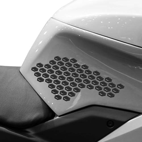 LABELBIKE Pegatina Hexagonal 3D Moto - Efecto Panal | Protección resina, antiarañazos, decoración, carbono