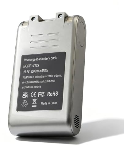 K KYUER Staubsauger-Akku für Xiao-mi G9, G9 Plus, G10, G10 Plus, für Dreame T10, T20, T20 Pro, R10, R10 Pro, V12S, V16S Robot Vacuum Cleaner 25.2V 2500mAh Battery BHR4368GL BHR4307GL 7INR19/65