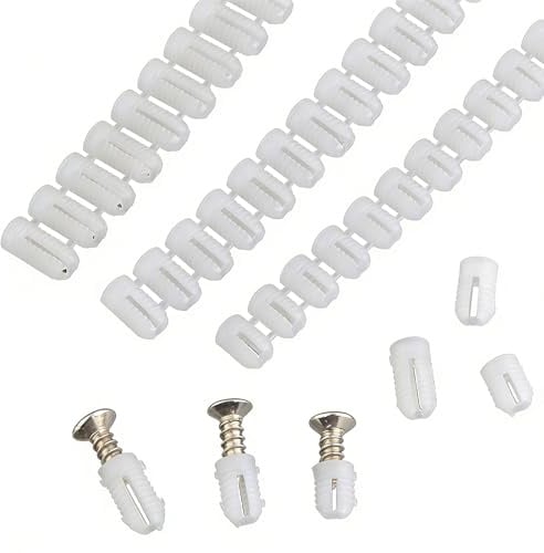 300 Pcs Plastic Expansion Dowels, M4 Hinge Repair Inserts Set | Fixes stripped screw holes, Durable plastic construction, Fits M4 screws, Easy installation, For kitchen cabinets