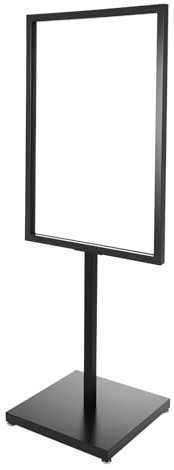 Lightakai Modern Schilderständer, 90*65cm Rectangular Bodenstehend Werbetafel, Eisen Posterständer für Restaurant, Supermarkt & Messe