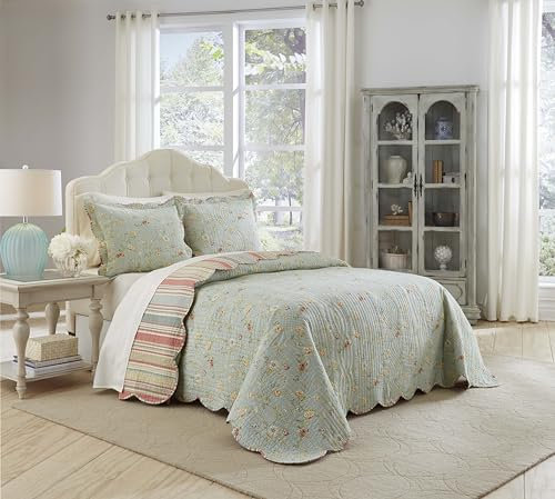 Waverly Garden Glitz Tagesdecke Kollektion King/Calking Vapor