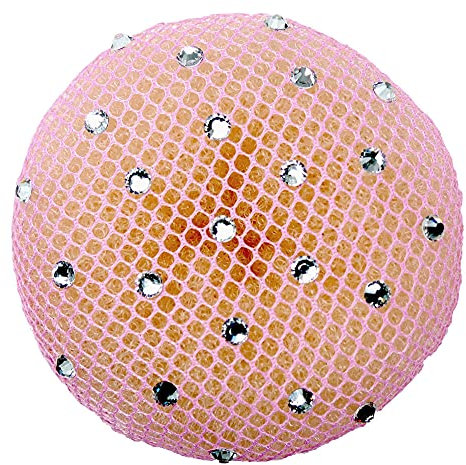Dutt Haarnetz (Crystal) (pink) | Gymnastik | Rhythmische Sportgymnastik | Ballett | Reiten | Eiskunstlauf | Tanz | Knotennetz
