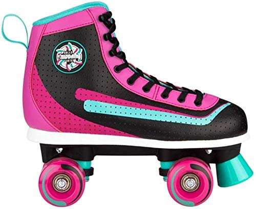 Nijdam 52rf Retro Smash Rollschuhe, unisex, 52RF, Black/Emerald/Magenta, 35