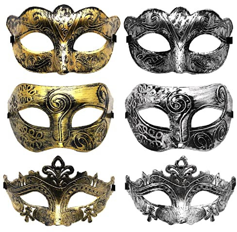VKI® Maskerade Gesichtsmaske Masken Männer Roman Centurion Gladiator Sparticus für Kostümball, Halloween, Party, Maskenball