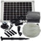 Agora-Tec® at-Solar Bachlaufpumpen - Set 10W-BLH monokristallin mit Akku und LED Ring inkl. 9 Meter Bachlaufschlauch und LED Halter, Förderhöhe: 2,45 m bei Verwendung eines Schlauches