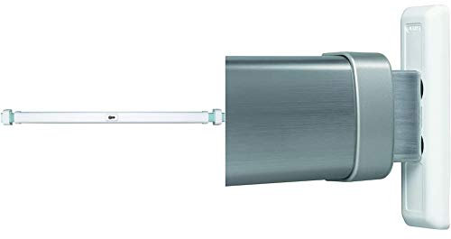 ABUS Panzerriegel PR2600 weiß, 51381 & Wandverankerung PWA2700 für Schließkasten/Panzerriegel, weiß, 49555