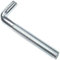 Aerzetix - Set di 10 ganci per avvitatura in metallo con filettatura metrica M6x50mm - gancio ad angolo - gancio a forma di L - picco da avvitare - C48194