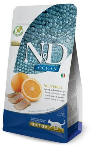 N&D Ocean CAT Hering und ORANGE NEUTERED Adult 300 GR