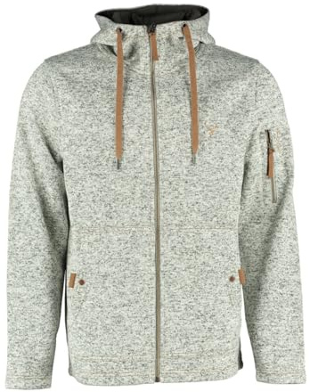 TOM COLLINS Herren Fleecejacke Freizeitjacke Zipper hochgeschlossen mit Kapuze Vazabi, Größe:XXXL, Farbe:Mittelgrau