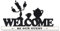Disney Die Schöne und das Biest Welcome Be Our Guest Tischdekoration, Lumiere, Chip und Mrs. Potts Metall-Silhouetten auf weißem Holzsockel im Used-Look