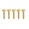 sourcing map Tornillos para madera M4 x 16 mm Cabeza redonda ranurada Tornillo autorroscante de latón 50 piezas