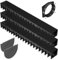 AxHeLL Kit de 3 Caniveaux Extérieur Noir pour Le Drainage des Eaux Pluviales avec Grille Caillebotis en Plastique pour Jardin Garage Terrasse Facile à Installer 1000x100x70 mm