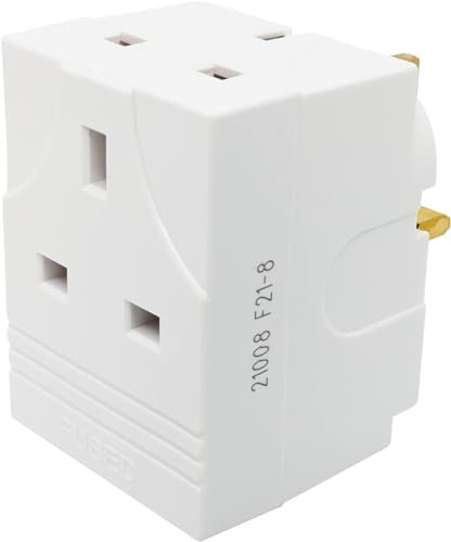 Triple Adapter Plug Extension Socket Uk Multi Plug Adaptor 3 Way Plug Adapter (3 WAY BLOCK)
