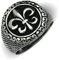 Bague pour homme en argent sterling 925 avec fleur de lys oxydée noire et blanche – Bague pour homme et variété d'options, taille unique, Métal Argent Argent sterling, Aucune pierre précieuse