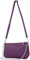 modamoda de - T237 - Borsa a tracolla piccola in pelle, Lilla, s