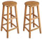 WIFESE 2 STK. Barhocker Massivholz Akazie EsszimmerstüHle Barhocker 2er Set KüChenstüHle Barhocker Mit Lehne Holzhocker KüCheninsel Barstuhl Barhocker Holz KüChenstuhl Barsessel