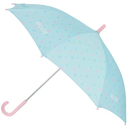 MOOS - Parapluie manuel, 8 panneaux, tiges métalliques, confortable et polyvalent, qualité et résistance, 48 cm, matière polyester, bleu turquoise, Bleu turquoise, Estándar, décontracté
