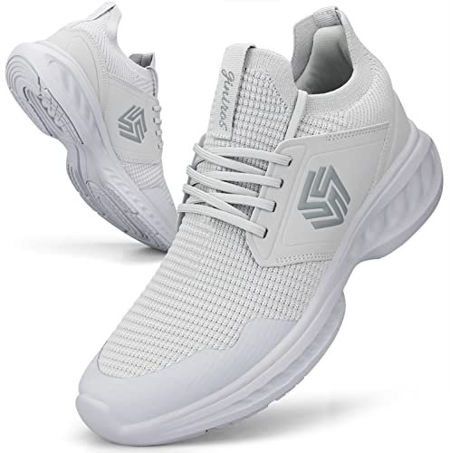 Giniros Zapatillas de Hombre Deportivas Bambas Casual Sneakers para Correr Jogging Caminar Gimnasio Fitness Gym Atlético Trekking Tenis Asfalto Ligeros Transpirables Comodos