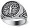 WESTMIAJW Viking Ring Men Norse Viking Tree of Life Rings Jewellery for Men Size T1/2