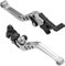 MOCNT 1 Paar Motorrad Bremshebel 22mm Motorrad Kupplungshebel Verstellbarer CNC Aluminium Kupplungstrommel Bremshebel Scheibenbremse Kupplungs Lenker Kupplungsbremshebel Silber