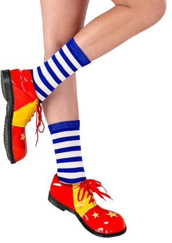 W WIDMANN MILANO Party Fashion - Ringelstrümpfe für Erwachsene, Accessoire für Clown Kostüme uvm.