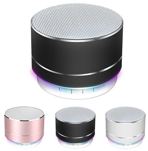 Bluetooth Speaker, Portable Speakers Wireless Bluetooth with RGB Lights, HD Stereo Sound, Support TF Card, AUX Audio, Bluetooth V5.3 Mini Speaker for in/Outdoor, Home, Party BBQ, Beach and Travel