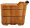 MegLob Freistehende Holzbadewanne, Massives Holz Allein Ständer Mit Pop-Up-Abfluss, Traditionelles Japanisches Spa Tiefes Einweichenbad, Mit Isoliertem Holzdeckel Und Wannenstuhl,Oak 80cm/31.50
